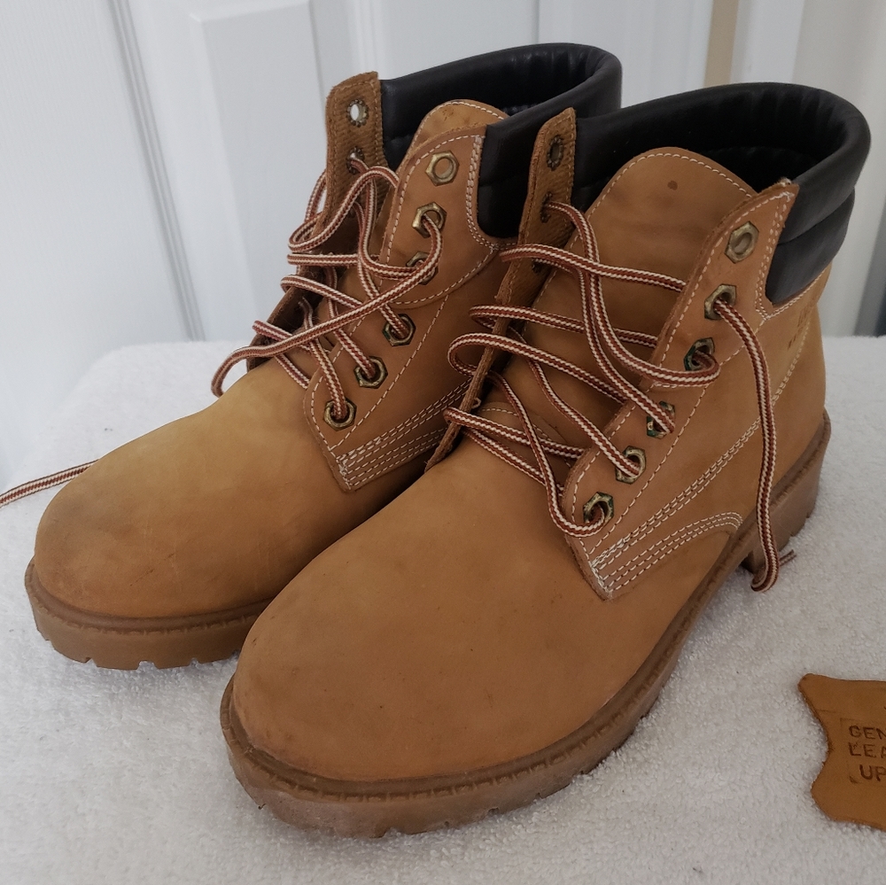 WORKTOUGH by HH Brown Genuine Leather big boy's Insulated Lace-up boots size 5.5